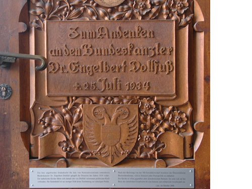 Gedenkinschrift Engelbert Dollfuß