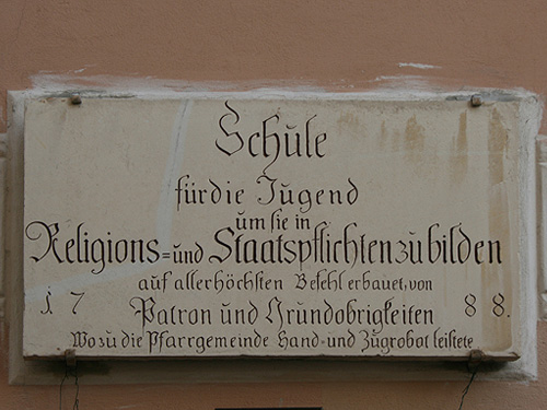 Inschrift Ebelsberger Schule