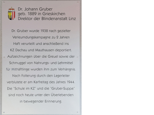 Gedenktafel Johann Gruber