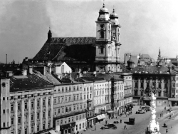 Alte Aufnahme des südöstlichen Teil des Hauptplatzes