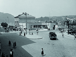 Aufnahme des Linzer Brückenkopfes vom August 1938