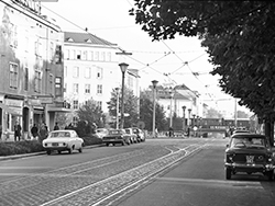 Blick von der Landstraße auf den Blumauerplatz im Jahr 1967