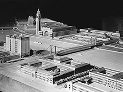 Modell der geplanten Verbauung in Zeit des Nationalsozialismus