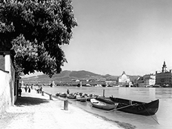 Foto: Archiv der Stadt Linz Aufnahme der oberen Urfahrer Donaulände nach 1912