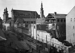 Abbruch der Karmelitenmauer an der Landstraße, 1928