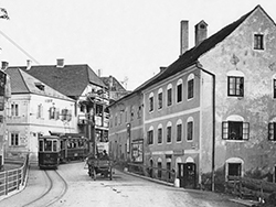 Alte Aufnahme der Ebelsberger Ortseinfahrt