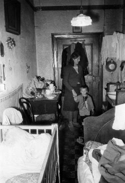 Das Innere einer Notwohnung