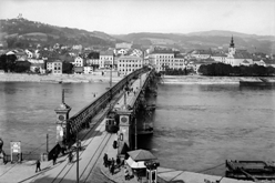 Blick von Linz nach Urfahr in der Zwischenkriegszeit