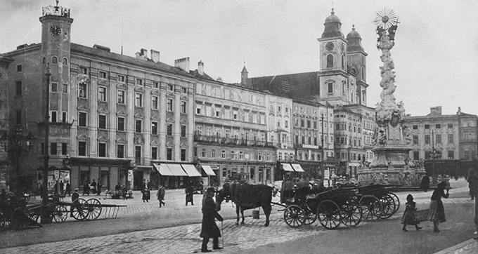 Archivfoto des Linzer Hauptplatzes