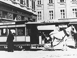 Foto: Archiv der Stadt Linz Pferdetramway