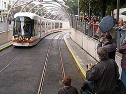 Foto: Archiv der Stadt Linz Straßenbahnunterfahrung