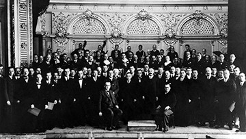 Foto: Archiv der Stadt Linz Gruppenfoto Eisenbahnergesangsverein 'Flugrad'