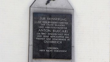 Foto: Archiv der Stadt Linz Gedenktafel Anton Bulgari