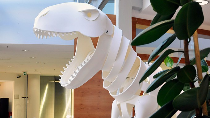 Foto: Archiv der Stadt Linz Klangwolkentiere im Wissensturm