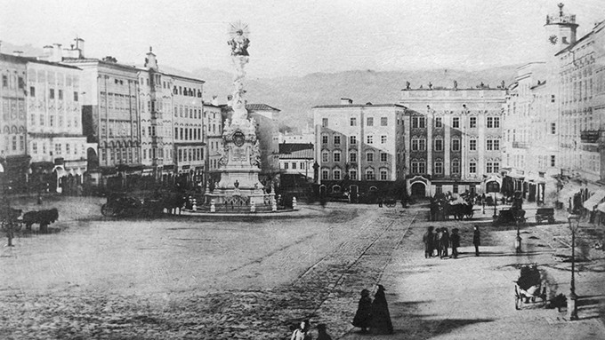 Foto: Archiv der Stadt Linz Hautplatz um 1859