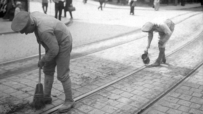 Foto: Archiv der Stadt Linz Russische Kriegsgefangene bei der Arbeit
