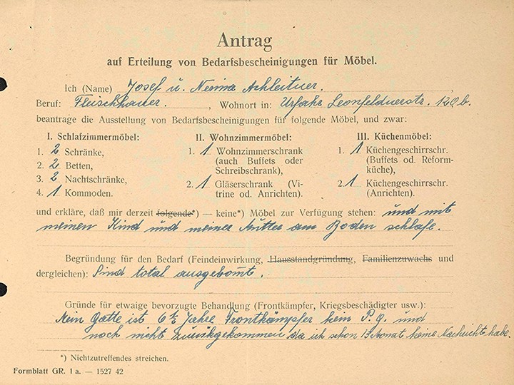 6_Antrag_Bedarfsbescheinigung_fuer_Moebel_Foto_Archiv_der_Stadt_Linz