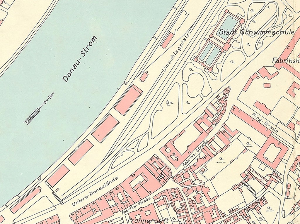 Foto: Archiv der Stadt Linz Bis zum Bau des neuen Hafens ab der NS-Zeit fungierte die Donaulände als Warenumschlagplatz.