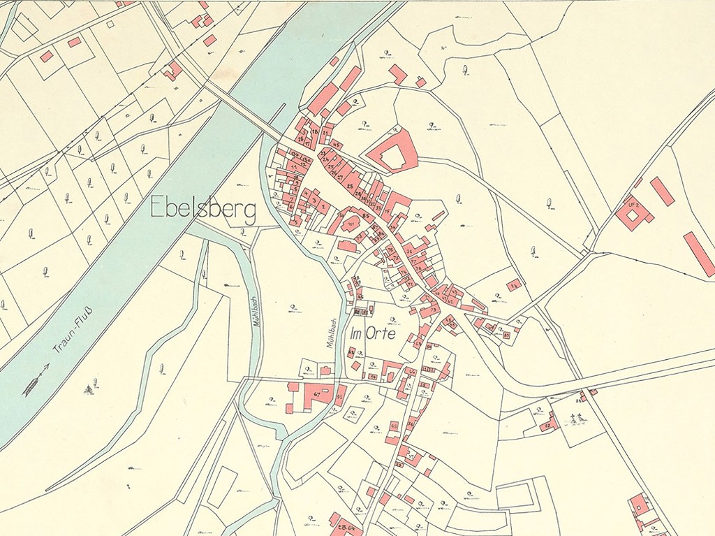 Foto: Archiv der Stadt Linz Das noch dörfliche Ebelsberg im Jahr 1926.